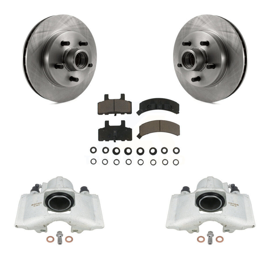 Front Disc Brake Caliper Rotors And Ceramic Pads Kit For Chevrolet C1500 GMC Tahoe Suburban Yukon Express 1500 Savana KC8-100732C