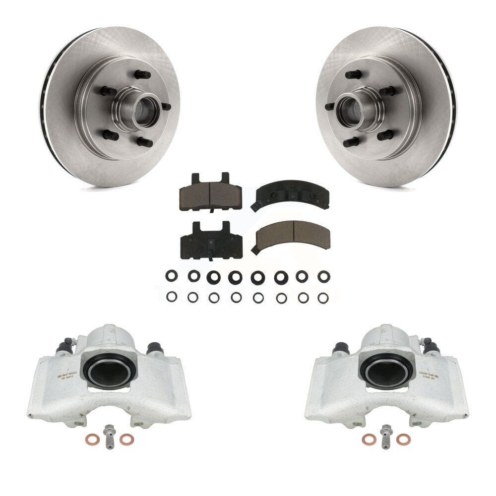 Front Disc Brake Caliper Rotors And Ceramic Pads Kit For C1500 Chevrolet GMC Suburban KC8-100733C by Transit Auto