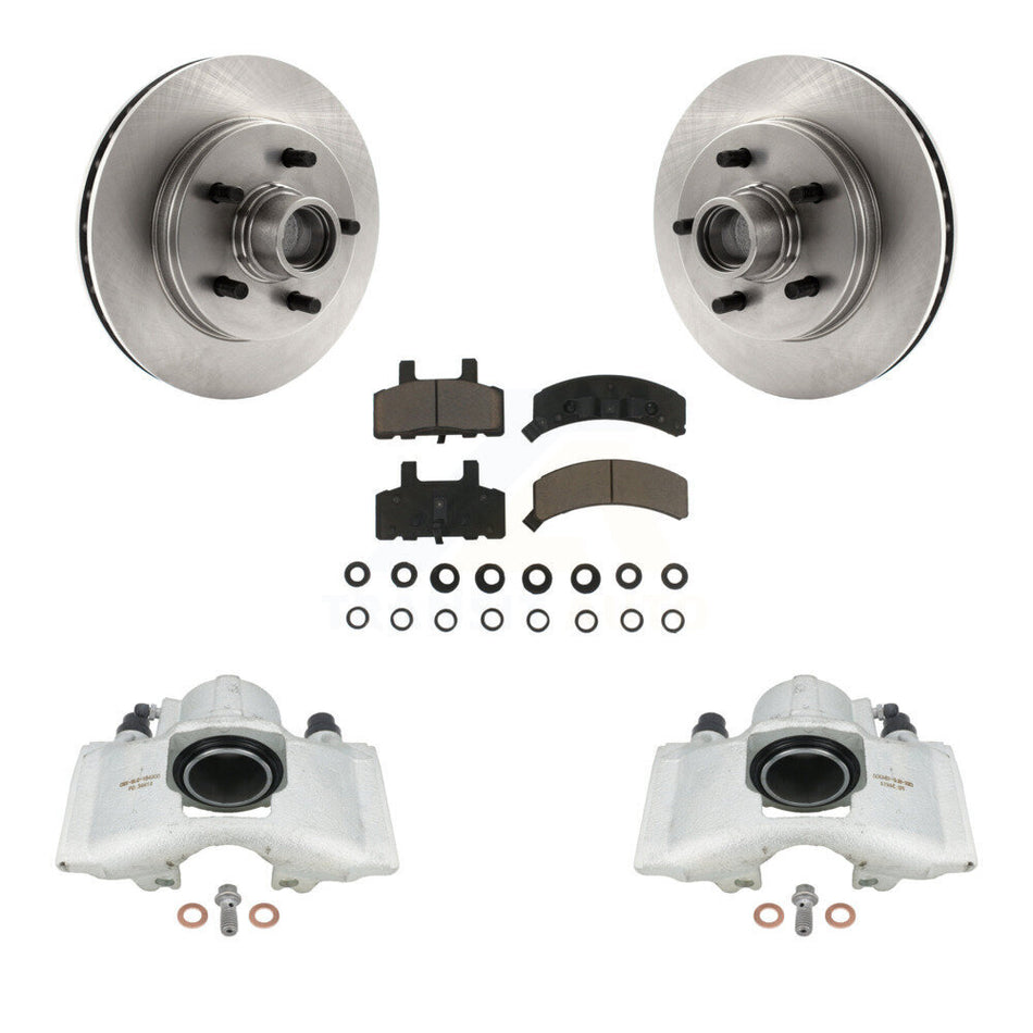 Front Disc Brake Caliper Rotors And Ceramic Pads Kit For C1500 Chevrolet GMC Suburban KC8-100733C