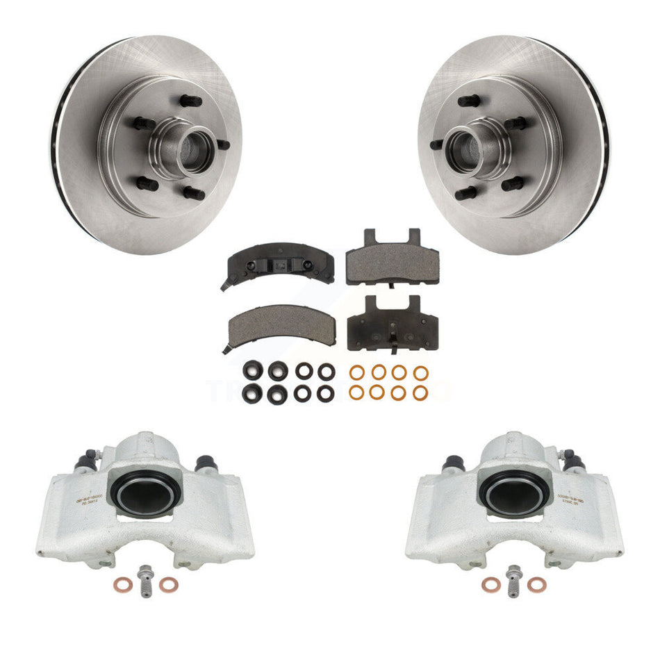 Front Disc Brake Caliper Rotors And Semi-Metallic Pads Kit For C1500 Chevrolet GMC Suburban KC8-100733P