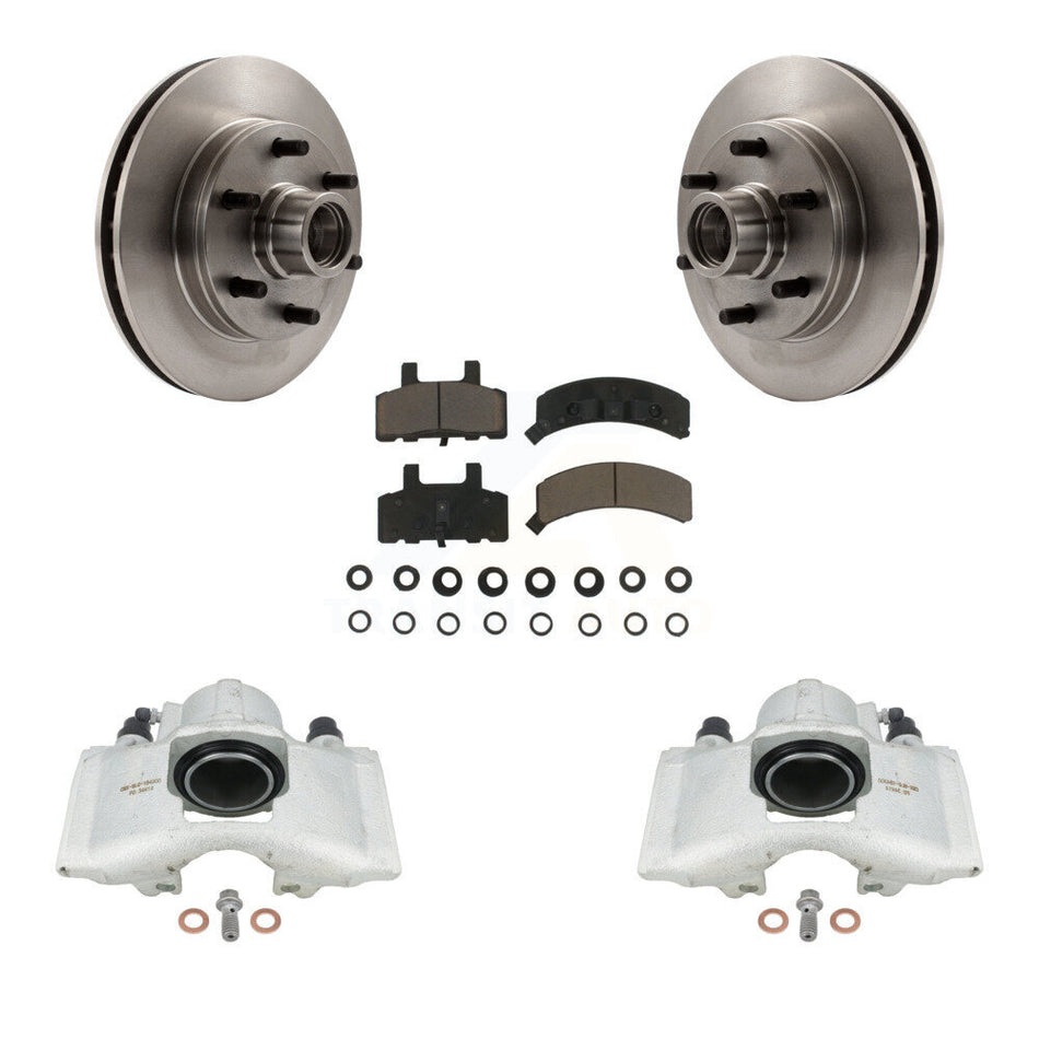 Front Disc Brake Caliper Rotors And Ceramic Pads Kit For C2500 Chevrolet GMC Express 2500 KC8-100734C