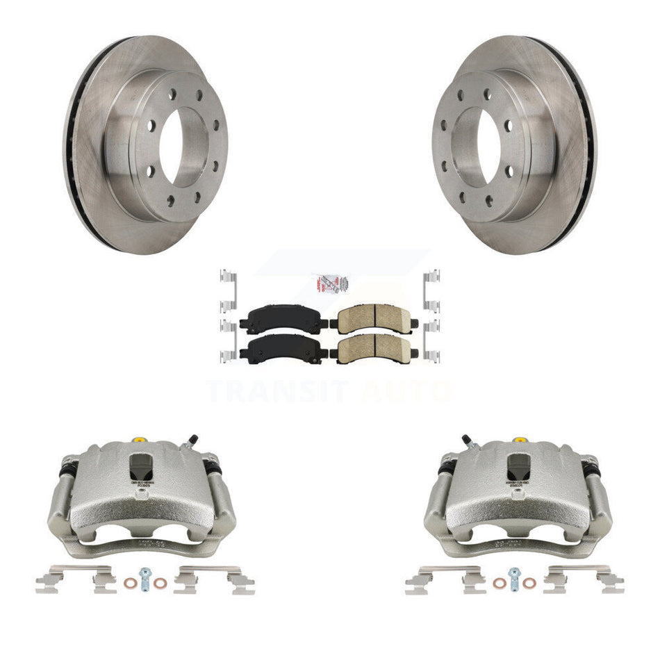 Rear Disc Brake Caliper Rotors And Ceramic Pads Kit For Chevrolet Express 2500 3500 GMC Savana KC8-100734N