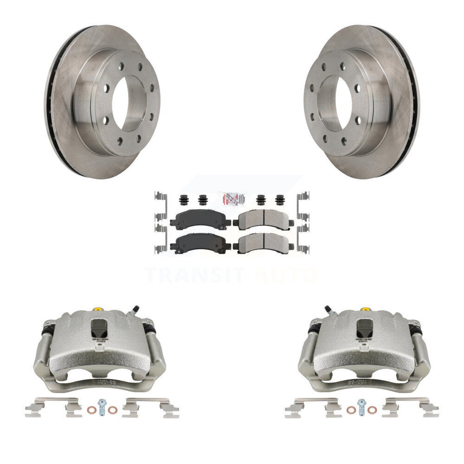 Rear Disc Brake Caliper Rotors And Semi-Metallic Pads Kit For Chevrolet Express 2500 3500 GMC Savana KC8-100735N