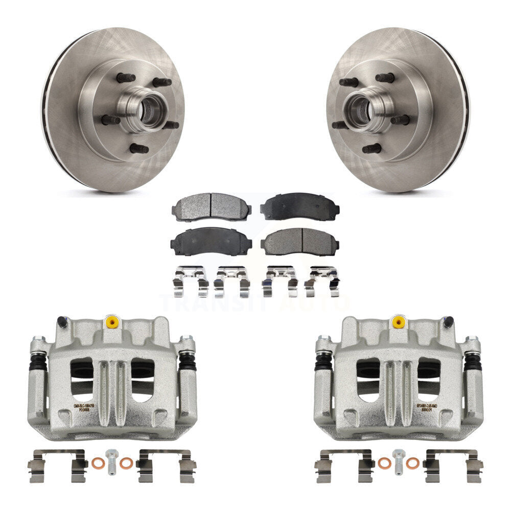 Front Disc Brake Caliper Rotors And Semi-Metallic Pads Kit For Mazda B3000 B2300 B4000 KC8-100735P