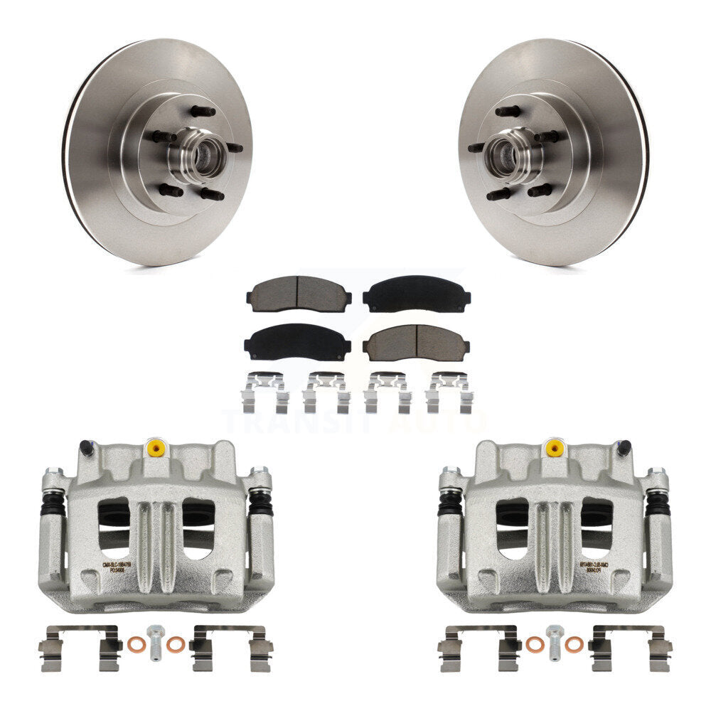 Front Brake Caliper Rotor And Ceramic Pad Kit For 2001-2002 Ford Explorer Sport Trac RWD KC8-100736C