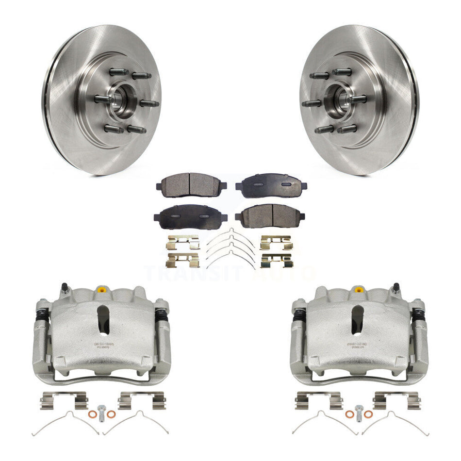 Front Disc Brake Caliper Rotors And Ceramic Pads Kit For Ford F-150 Lincoln Mark LT With 6 Lug Wheels RWD KC8-100736T
