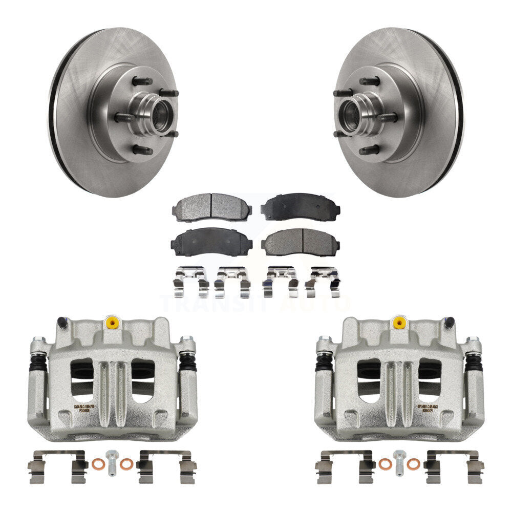 Front Disc Brake Caliper Rotors And Semi-Metallic Pads Kit For 2010-2011 Ford Ranger RWD KC8-100737P