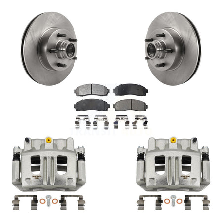 Front Disc Brake Caliper Rotors And Semi-Metallic Pads Kit For 2010-2011 Ford Ranger RWD KC8-100737P
