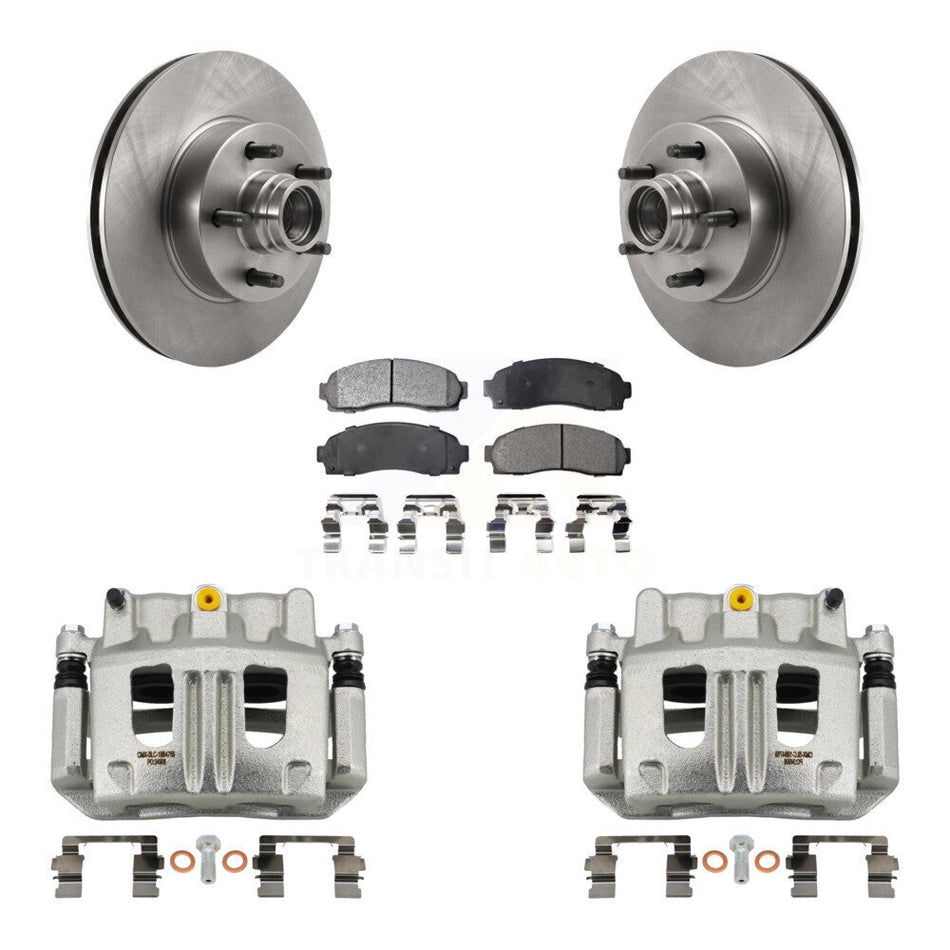 Front Disc Brake Caliper Rotors And Semi-Metallic Pads Kit For 2010-2011 Ford Ranger RWD KC8-100737P