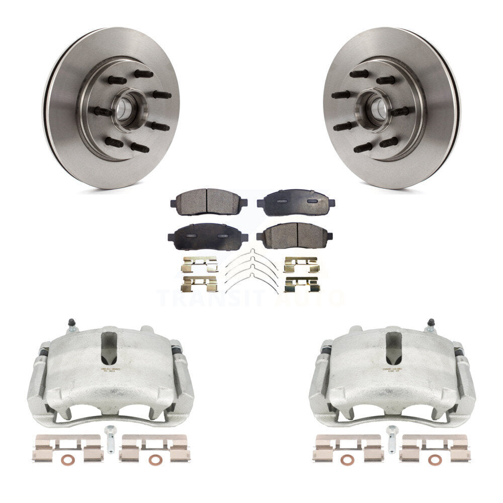 Front Disc Brake Caliper Rotors And Ceramic Pads Kit For Ford F-150 Lincoln Mark LT RWD KC8-100738T by Transit Auto