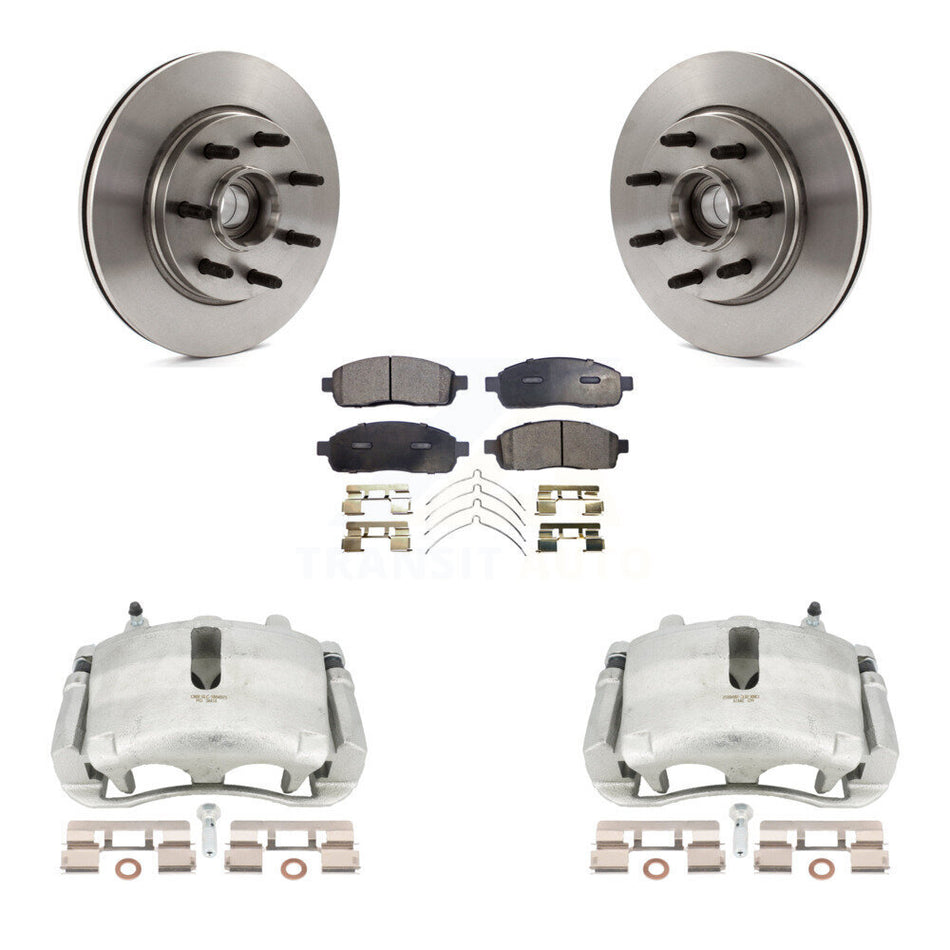 Front Disc Brake Caliper Rotors And Ceramic Pads Kit For Ford F-150 Lincoln Mark LT RWD KC8-100738T by Transit Auto