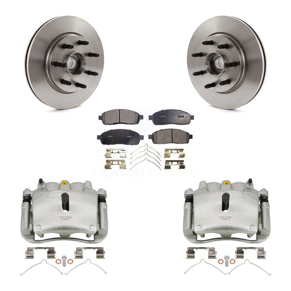 Front Disc Brake Caliper Rotors And Ceramic Pads Kit For Ford F-150 Lincoln Mark LT RWD KC8-100738T