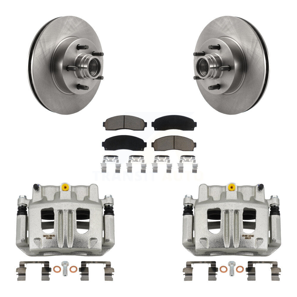 Front Disc Brake Caliper Rotors And Ceramic Pads Kit For 2010-2011 Ford Ranger RWD KC8-100739C