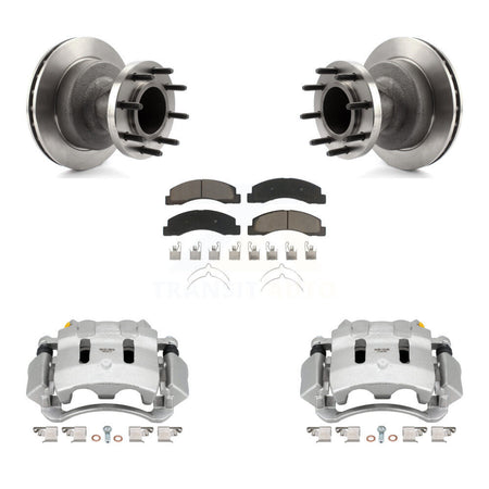 Front Disc Brake Caliper Rotors And Ceramic Pads Kit For Ford F-350 Super Duty KC8-100742C