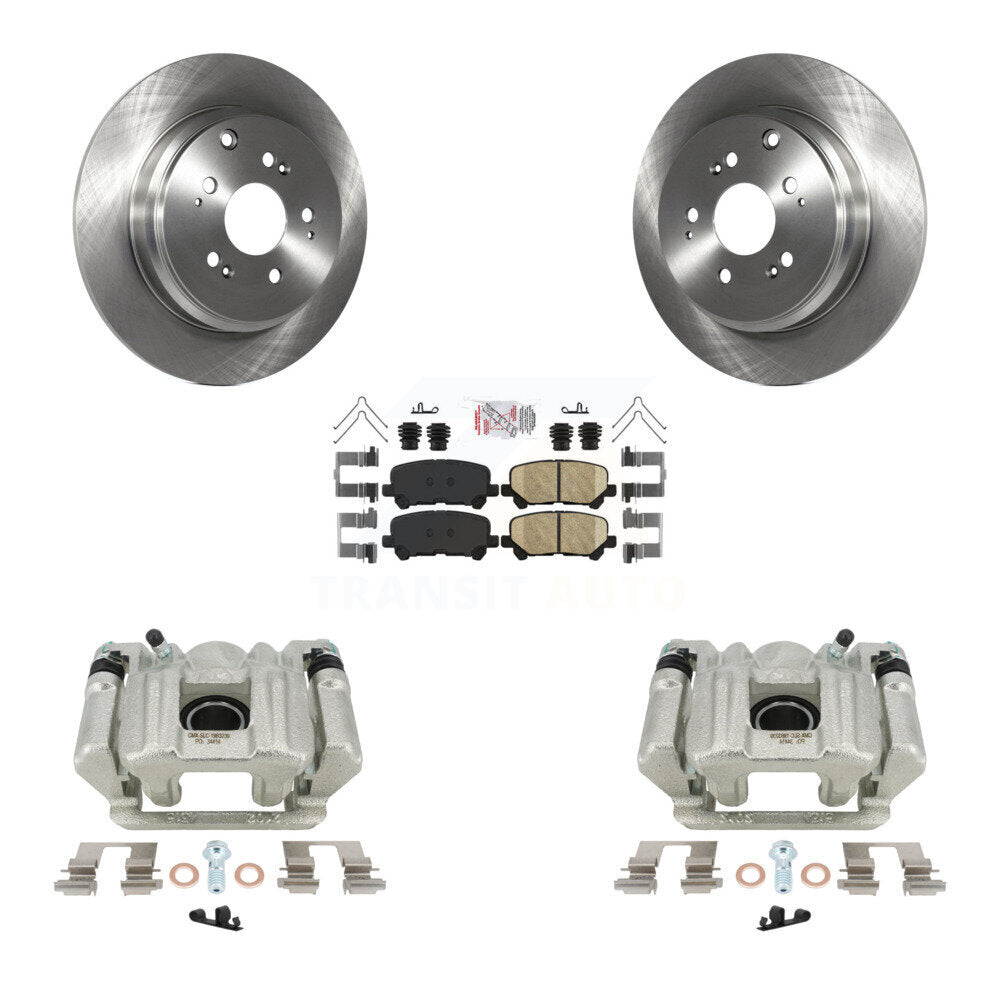 Rear Disc Brake Caliper Rotors And Ceramic Pads Kit For Acura MDX ZDX KC8-100745N by Transit Auto