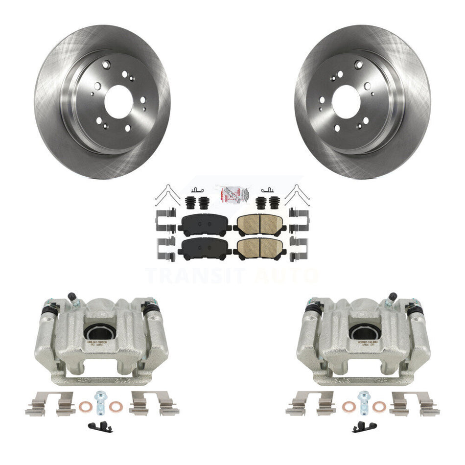 Rear Disc Brake Caliper Rotors And Ceramic Pads Kit For Acura MDX ZDX KC8-100745N