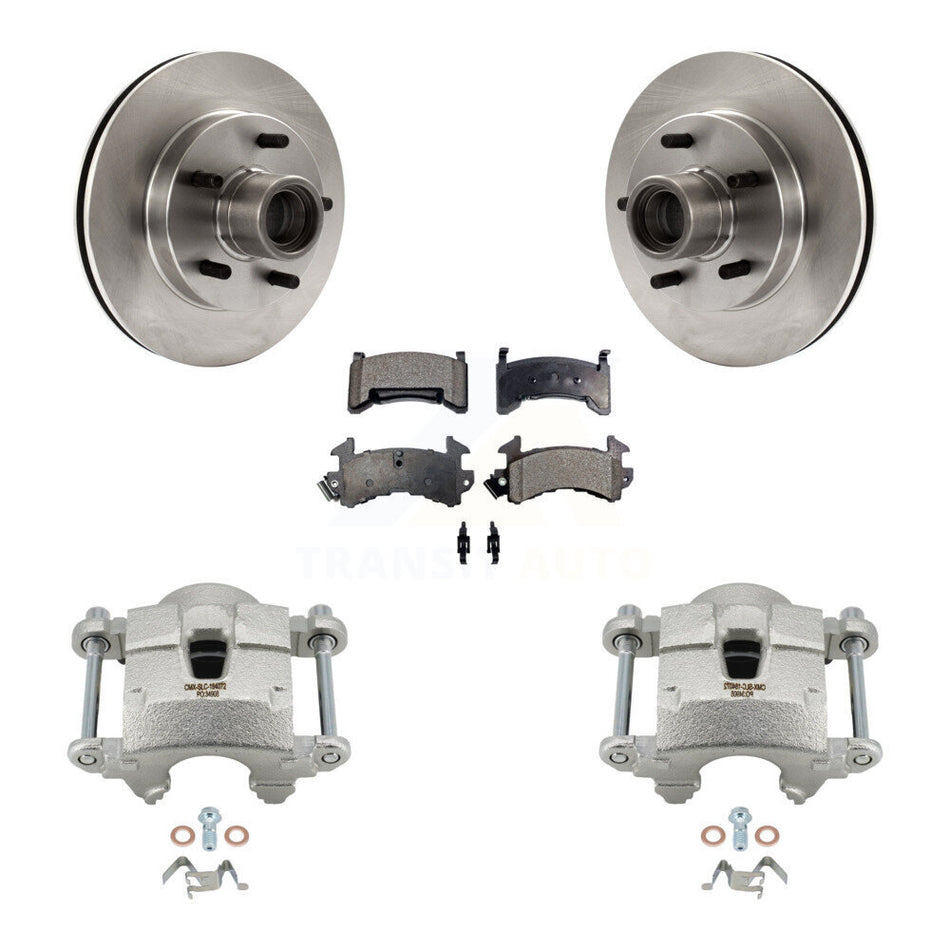 Front Brake Caliper Rotors Semi-Metallic Pad Kit For Chevrolet S10 GMC Sonoma Blazer S15 KC8-100745P