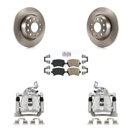 Rear Disc Brake Caliper Rotors And Ceramic Pads Kit For Volkswagen CC Passat KC8-100749N
