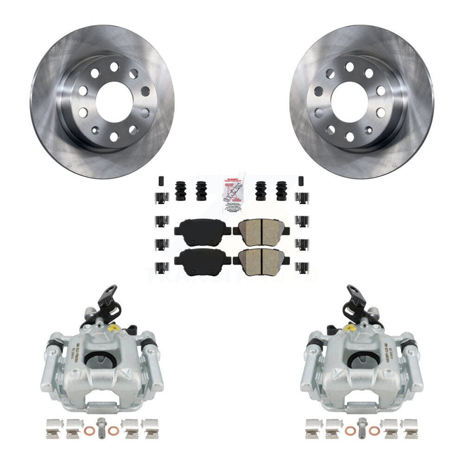 Rear Disc Brake Caliper Rotors And Semi-Metallic Pads Kit For Volkswagen GTI Eos With 253mm Diameter Rotor KC8-100754N
