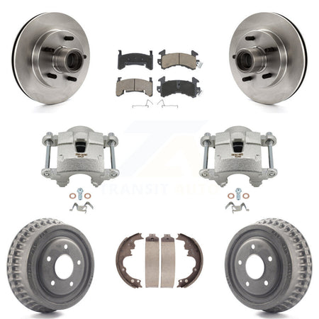 Front Rear Brake Caliper Rotors Drum Ceramic Pads Kit (8Pc) For GMC Sonoma Chevrolet S10 KC8-100755C