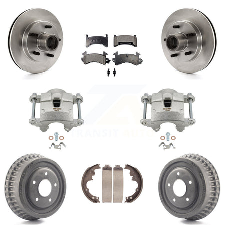 Front Rear Brake Caliper Rotor Drum Semi-Metallic Pad Kit (8Pc) For GMC Sonoma Chevrolet KC8-100755P