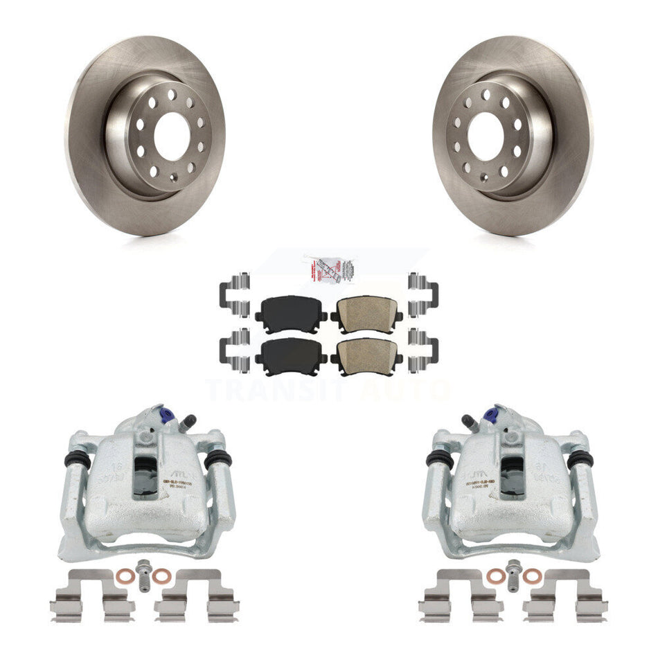 Rear Disc Brake Caliper Rotors And Ceramic Pads Kit For Volkswagen Tiguan CC KC8-100765N