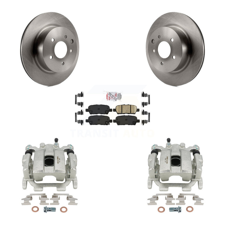 Rear Disc Brake Caliper Rotors And Ceramic Pads Kit For INFINITI QX50 EX35 KC8-100776N