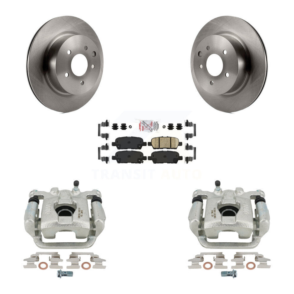 Rear Disc Brake Caliper Rotors And Ceramic Pads Kit For 2019-2022 Nissan Maxima KC8-100782N by Transit Auto