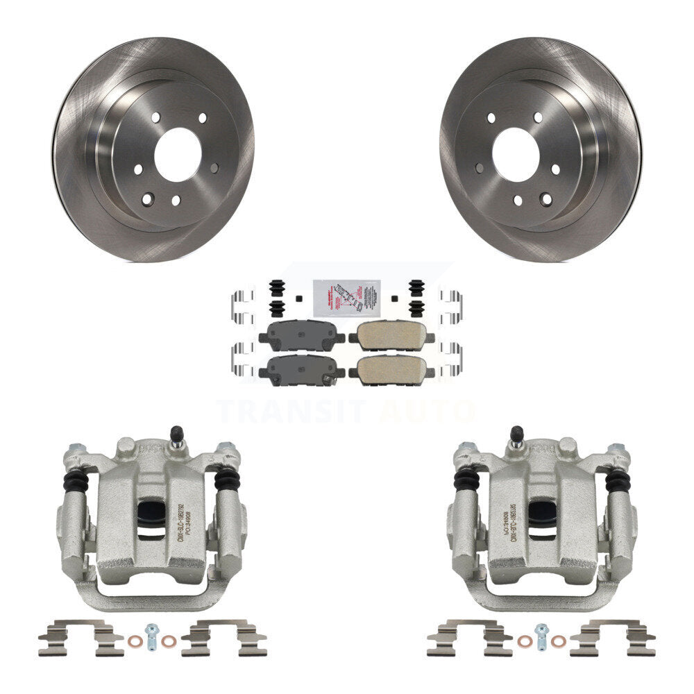 Rear Brake Caliper Rotor And Ceramic Pad Kit For INFINITI G35 With Single Piston KC8-100784N