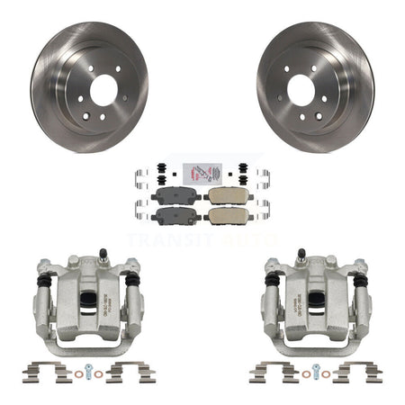 Rear Brake Caliper Rotor And Ceramic Pad Kit For INFINITI G35 With Single Piston KC8-100784N