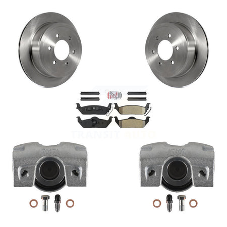 Rear Disc Brake Caliper Rotors And Semi-Metallic Pads Kit For Ford F-150 Lincoln Mark LT KC8-100793N by Transit Auto