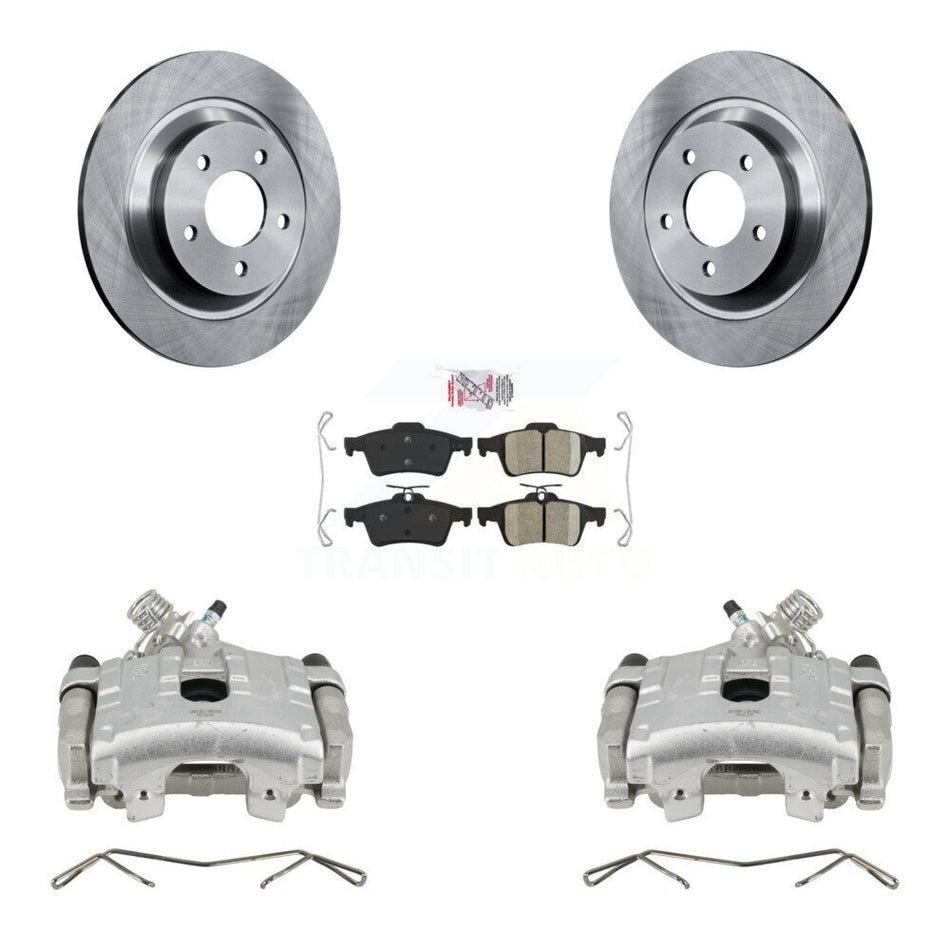 Rear Disc Brake Caliper Rotors And Ceramic Pads Kit For Mazda 5 KC8-100802N