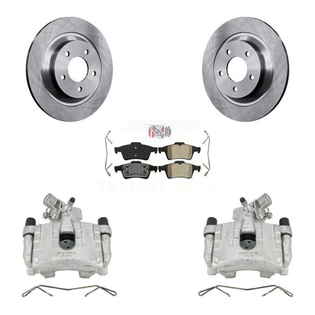 Rear Disc Brake Caliper Rotors And Semi-Metallic Pads Kit For 2006 Mazda 5 To 02 06 KC8-100804N by Transit Auto