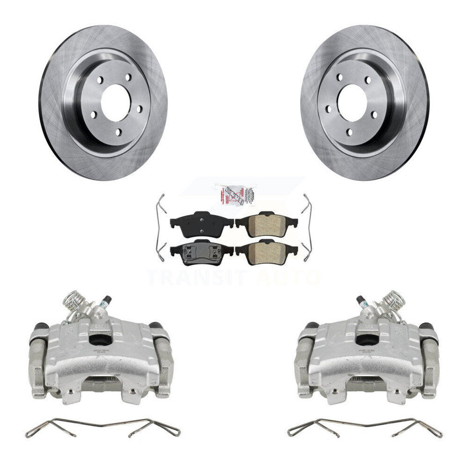 Rear Disc Brake Caliper Rotors And Semi-Metallic Pads Kit For 2006 Mazda 5 To 02 06 KC8-100804N