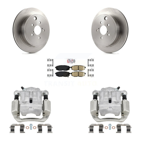 Rear Disc Brake Caliper Rotors And Ceramic Pads Kit For Subaru Outback Legacy KC8-100815N