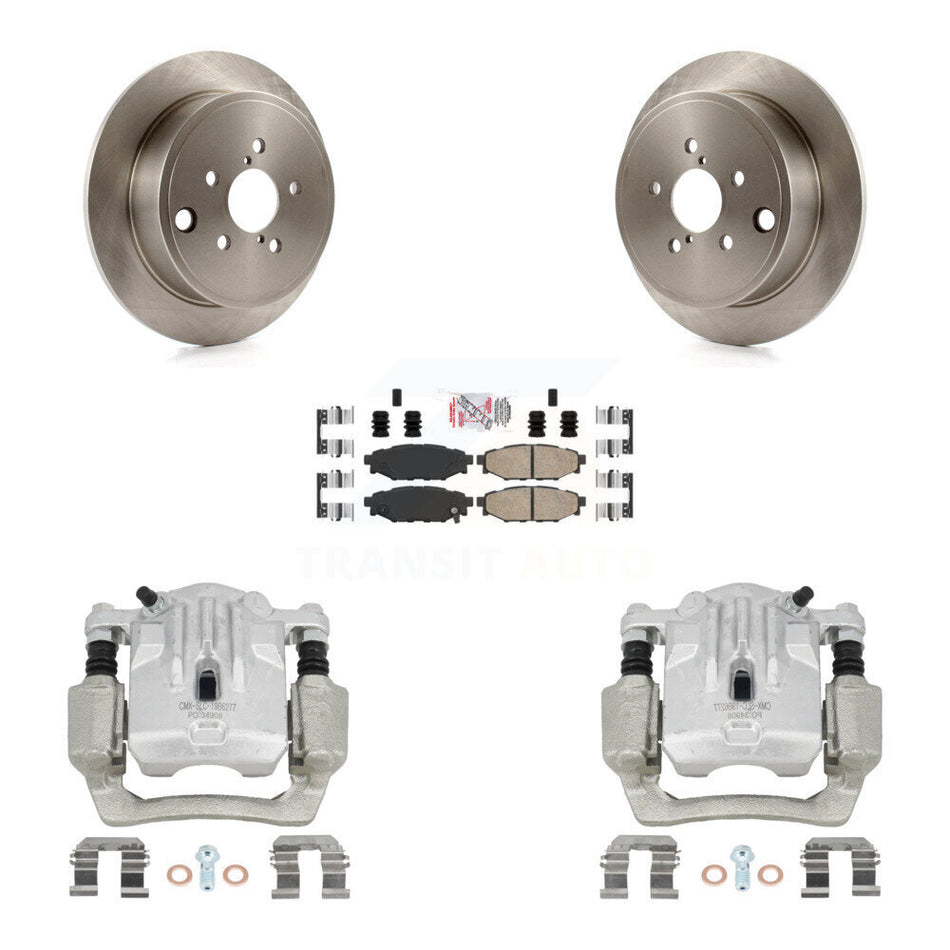 Rear Disc Brake Caliper Rotors And Ceramic Pads Kit For Subaru Outback Legacy KC8-100816N