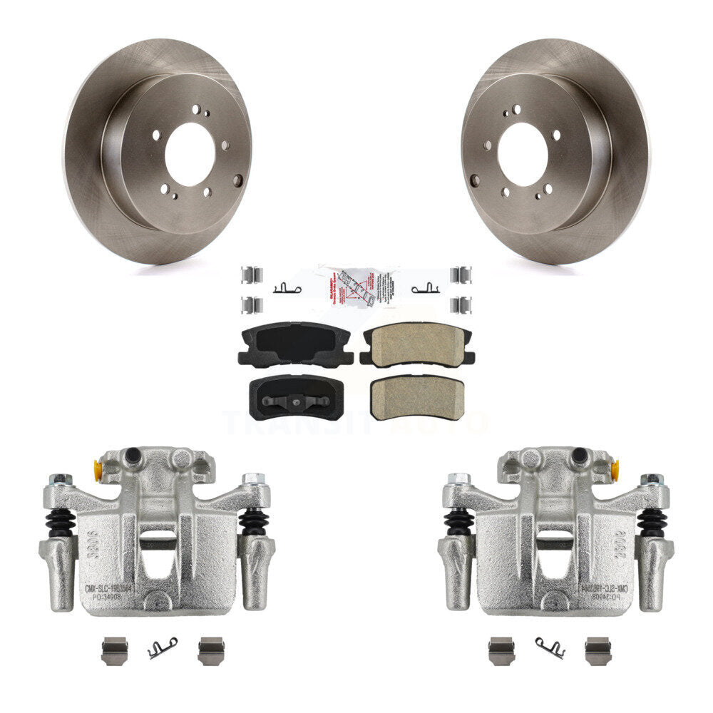 Rear Disc Brake Caliper Rotors And Ceramic Pads Kit For Mitsubishi Lancer Outlander KC8-100820N