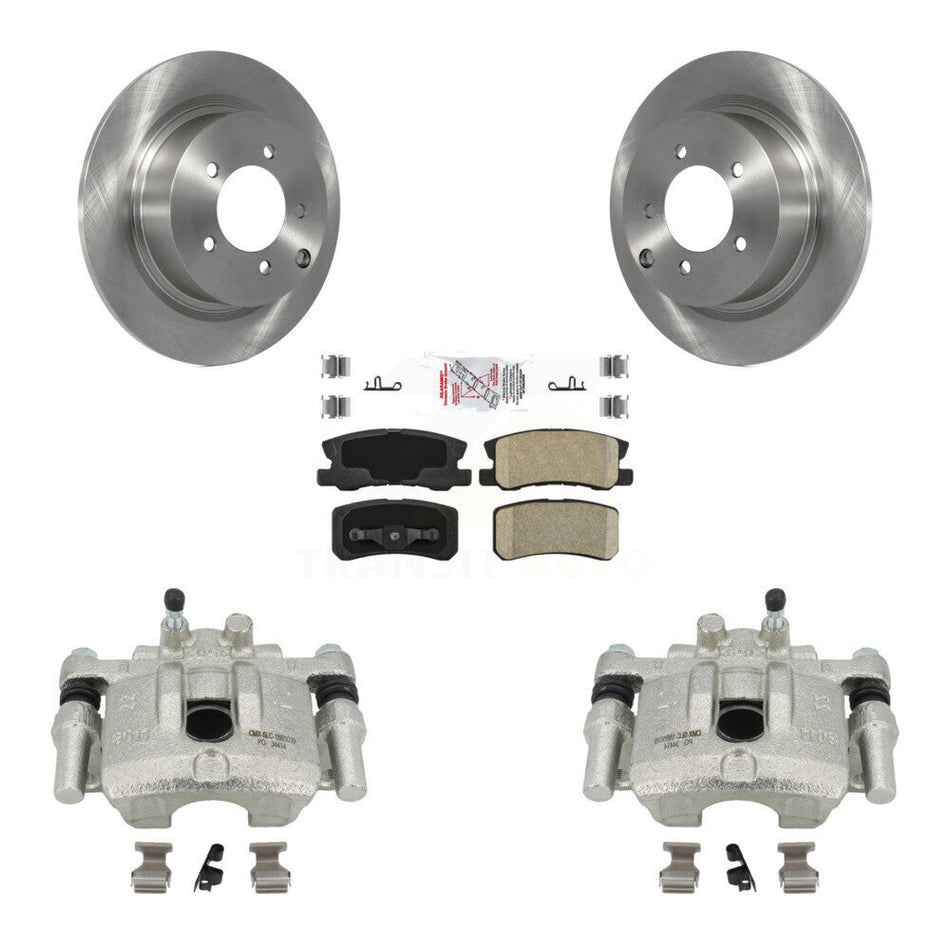 Rear Disc Brake Caliper Rotors And Ceramic Pads Kit For Dodge Caliber Mitsubishi Lancer KC8-100822N