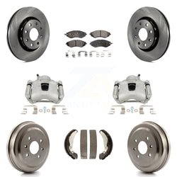 Front Rear Disc Brake Caliper Rotors Drums Ceramic Pads Kit (8Pc) For Chevrolet Aveo Spark Aveo5 Pontiac G3 Suzuki Wave Wave5 Swift+ KC8-100826T