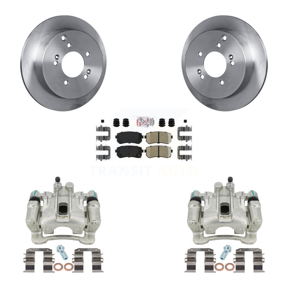 Rear Disc Brake Caliper Rotors And Ceramic Pads Kit For Hyundai Tucson Kia Sportage AWD KC8-100831N