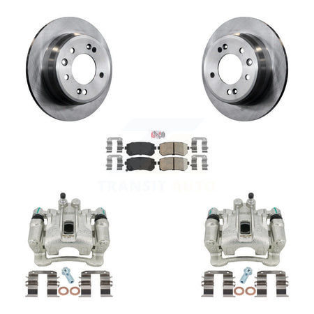 Rear Disc Brake Caliper Rotors And Ceramic Pads Kit For Hyundai Tucson Kia Sportage FWD KC8-100834N by Transit Auto