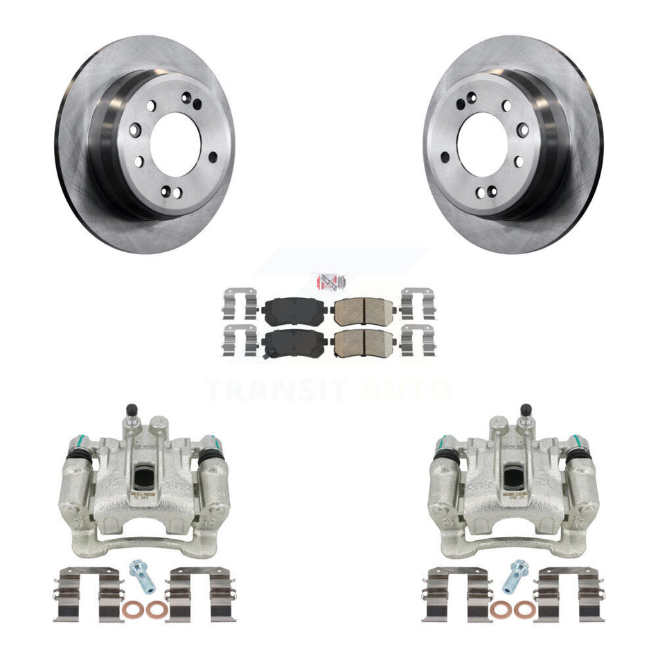 Rear Disc Brake Caliper Rotors And Ceramic Pads Kit For Hyundai Tucson Kia Sportage FWD KC8-100834N