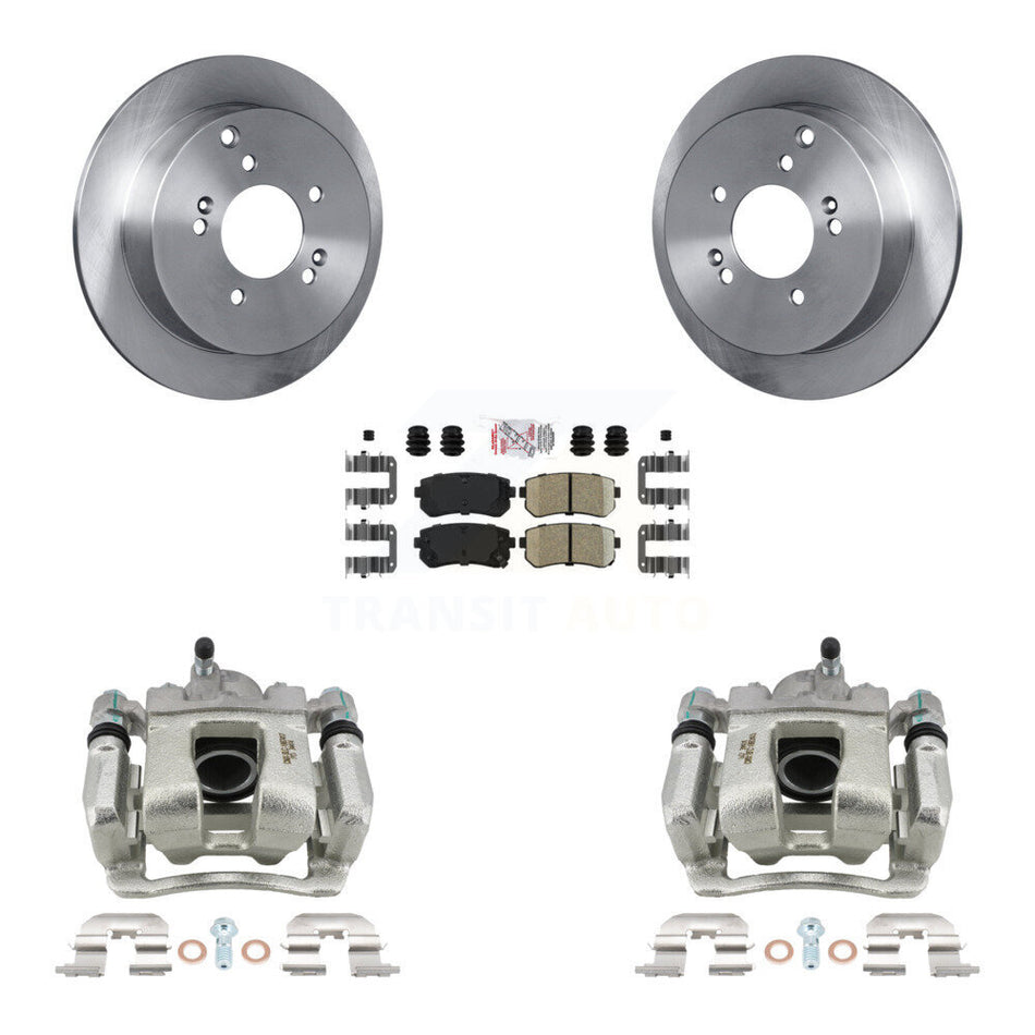 Rear Disc Brake Caliper Rotors & Ceramic Pad Kit For 2016 Kia Sportage AWD From 12 10 15 KC8-100835N