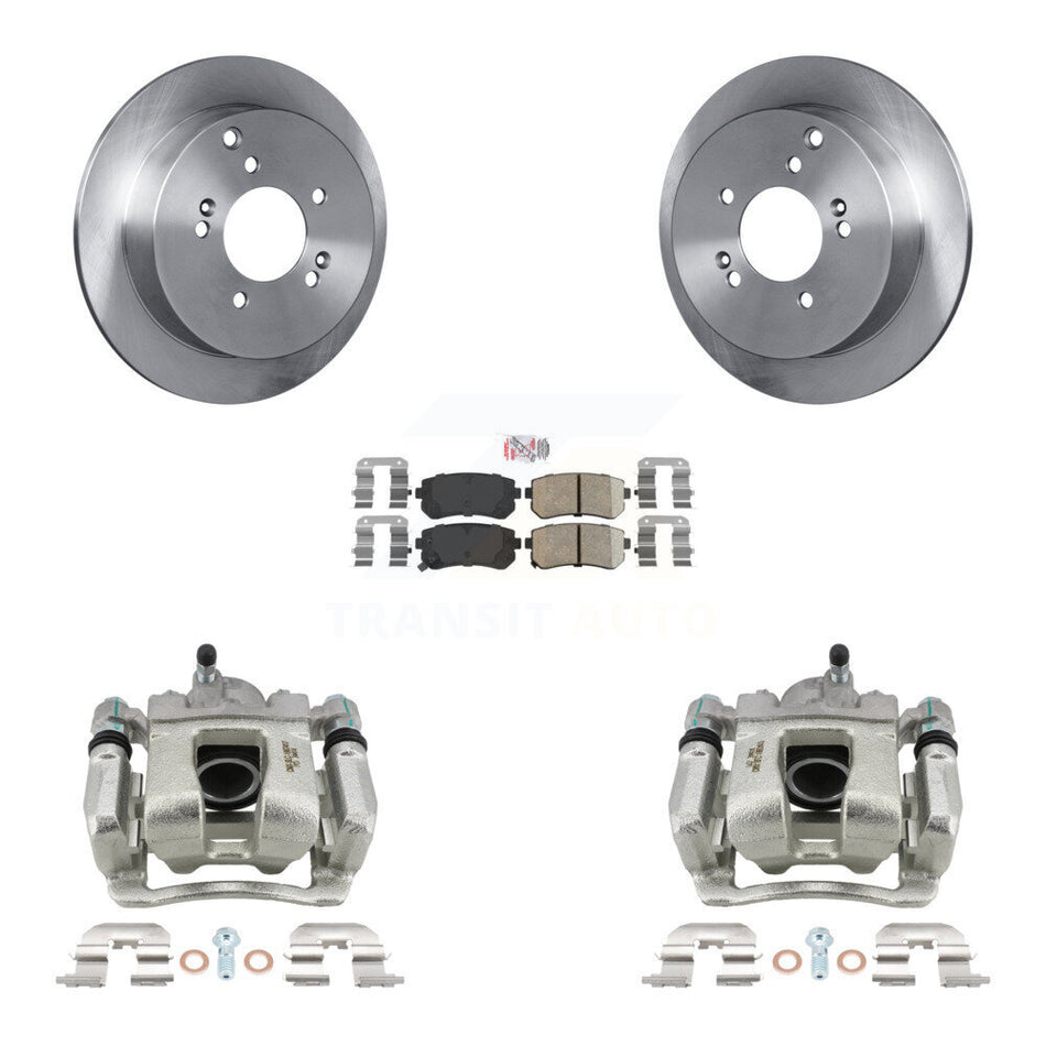 Rear Disc Brake Caliper Rotors & Ceramic Pad Kit For 2016 Kia Sportage AWD From 12 10 15 KC8-100836N