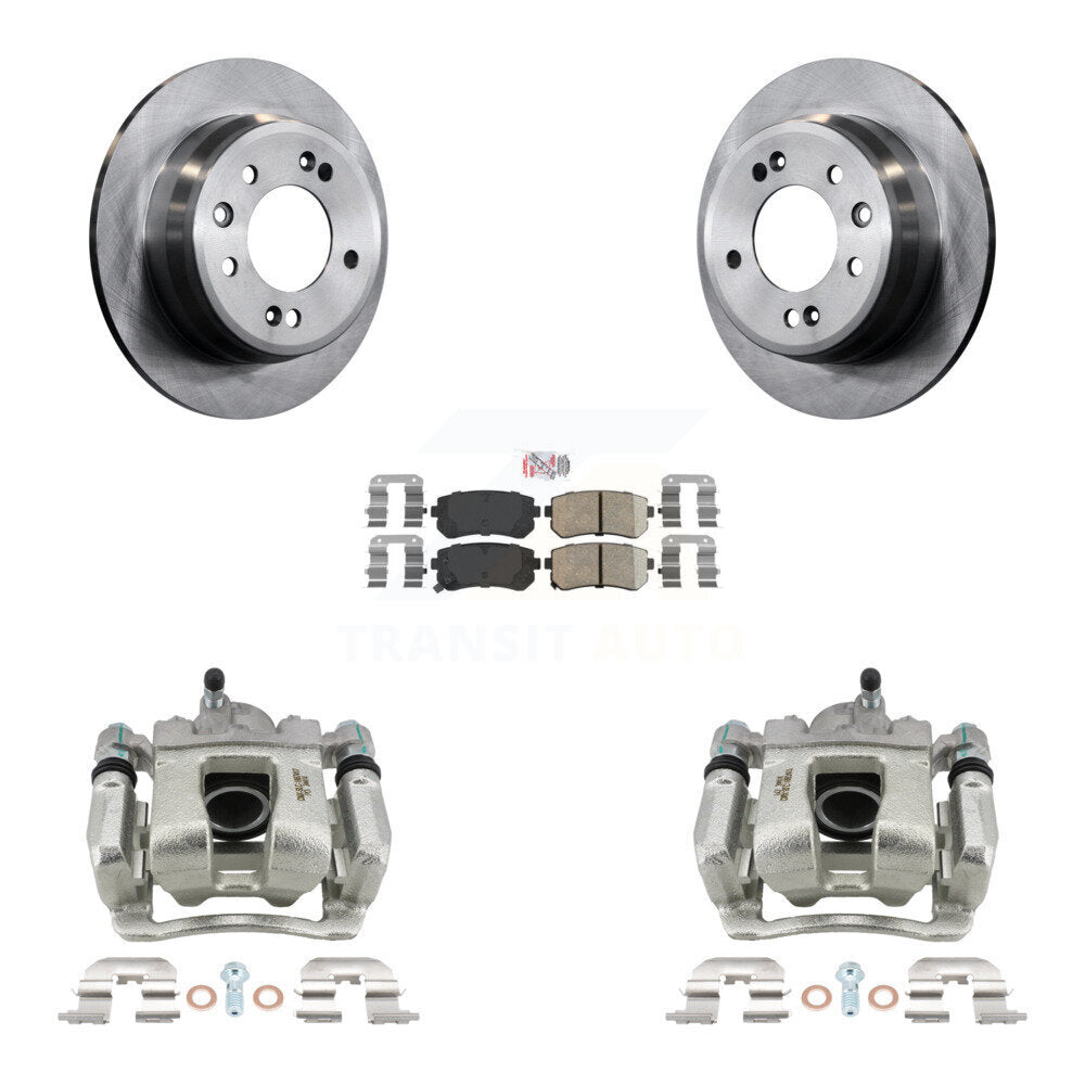 Rear Disc Brake Caliper Rotors & Ceramic Pad Kit For 2016 Kia Sportage FWD From 12 10 15 KC8-100838N