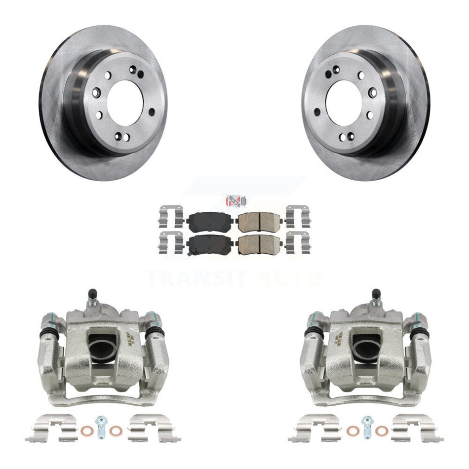 Rear Disc Brake Caliper Rotors & Ceramic Pad Kit For 2016 Kia Sportage FWD From 12 10 15 KC8-100838N