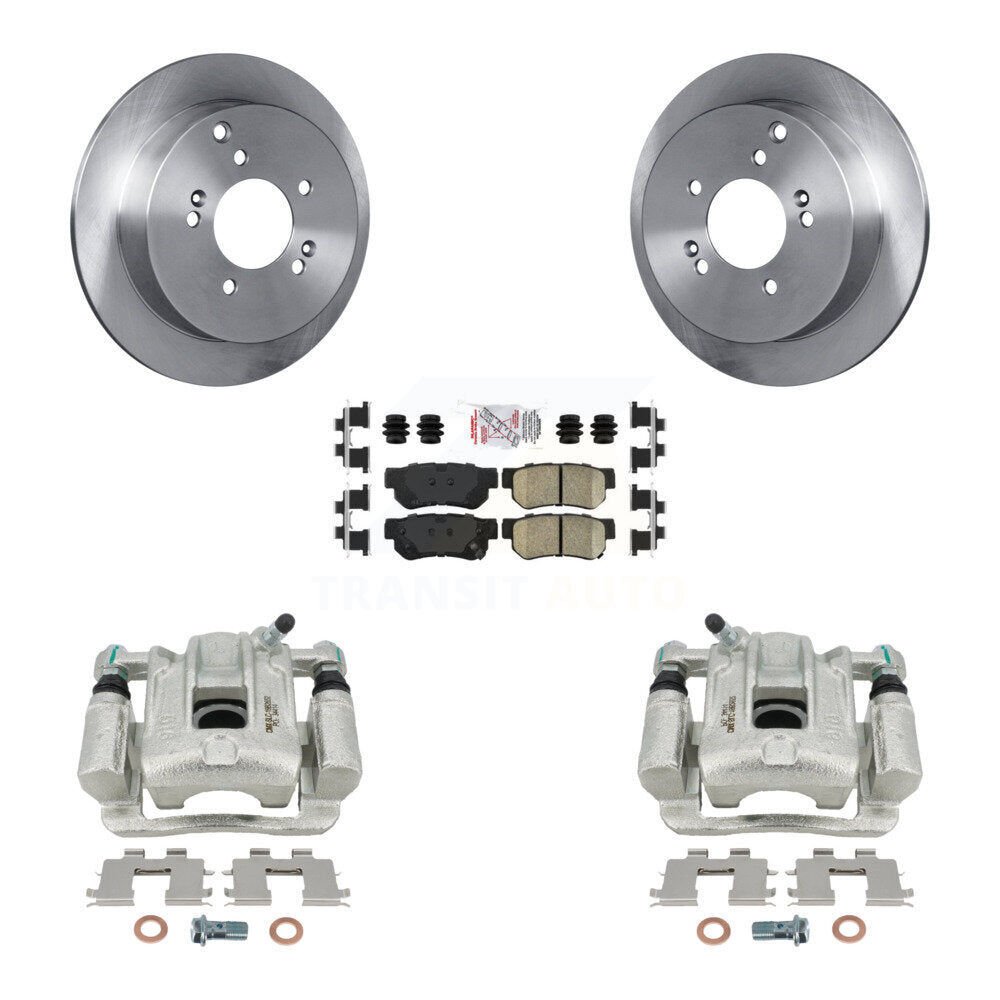 Rear Disc Brake Caliper Rotors And Ceramic Pads Kit For 2001-2006 Hyundai Santa Fe KC8-100839N