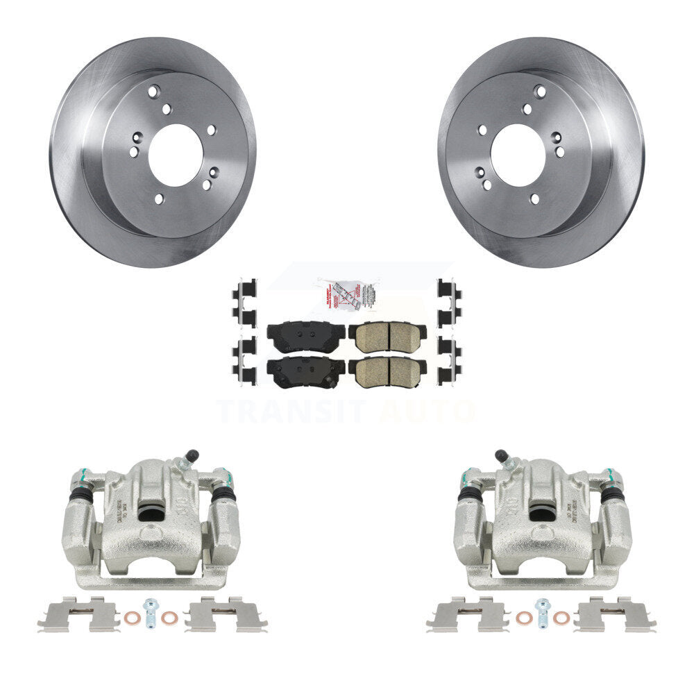 Rear Disc Brake Caliper Rotors And Ceramic Pads Kit For Kia Sportage Hyundai Tucson KC8-100842N by Transit Auto