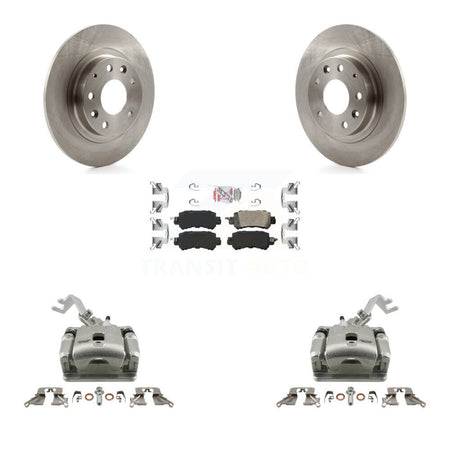 Rear Disc Brake Caliper Rotors And Ceramic Pads Kit For 2016-2018 Mazda CX-3 KC8-100846N