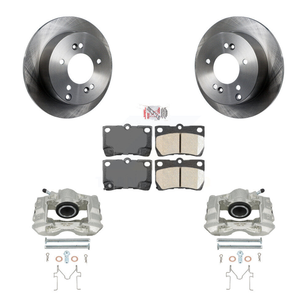 Rear Disc Brake Caliper Rotors And Ceramic Pads Kit For Lexus IS250 KC8-100847N by Transit Auto